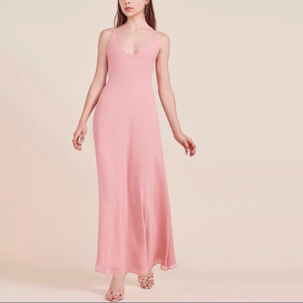 BB Dakota melon sorbet flowy spaghetti strap maxi dress NWT 2